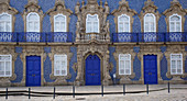 Blau gekachelte Fassade des Palacio do Raio, Braga, Minho, Nordportugal, Portugal