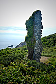 Das letzte Stück Mauer einer Ruine auf der Kanalinsel Sark