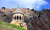 Noravank early Christian monastery in archaic landscape, Armenia, Asia