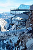 Neue Seilbahn, Seilbahnstation auf der Zugspitze, Garmisch-Partenkirchen, Bayern, Deutschland