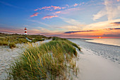 Lighthouse at Ellenbogen, Sylt, North Sea, Schleswig-Holstein, Germany