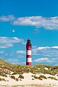 Lighthouse in the dunes, Amrum, North Sea, Schleswig-Holstein, Germany