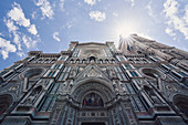 Untersicht von Duomo Santa Maria del Fiore, Florenz, Toskana, Italien