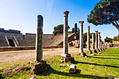 Theater, Ostia Antica archaeological site, Ostia, Rome province, Lazio, Italy, Europe