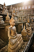 Buddha statues, Gangaramaya Temple, Colombo, Western Province, Sri Lanka, Asia