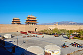 Die Festung am westlichen Ende der Chinesischen Mauer, UNESCO-Welterbestätte, Provinz Jiayuguan, Gansu, China, Asien