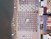 Strand bei Sonnenuntergang, Durres (Epidamnos und Dyrrachium), Adriaküste, Albanien, Europa