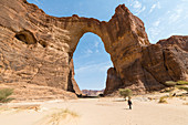 Third largest rock arch in the world, Ennedi Plateau, UNESCO World Heritage Site, Ennedi region, Chad, Africa