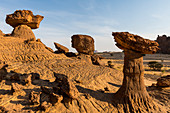 The mushroom rock formations, Ennedi Plateau, UNESCO World Heritage Site, Ennedi region, Chad, Africa