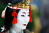 Weiblicher Samurai Tomoe Gozen, Jidai-Festival, Kyoto, Japan, Asien