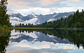 Lake Matheson, Mount Cook, Westland National Park, West Coast, South Island, New Zealand