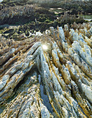Felsformationen auf der Kaikoura Peninsula, Canterbury, Südinsel, Neuseeland, Ozeanien