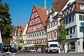 Altstadt mit Fachwerkhäusern in Esslingen am Neckar, Baden-Württemberg, Deutschland
