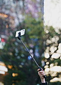 Tourist with selfie stick