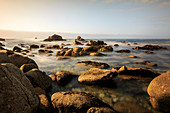 11 Mile Drive, Monterey, California. At the sea, stone coast
