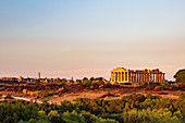 The excavations at Selinunte in Sicily in the sunlight