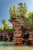 Erodiertes Seeufer, Apostelinsel National Lakeshore, Lake Superior, Wisconsin
