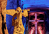 Salt Cathedral, interior, Zipaquira, Cundinamarca Department, Colombia, South America