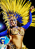 Samba-Tänzer bei der Karnevals-Parade in Niteroi, Staat Rio de Janeiro, Brasilien, Südamerika