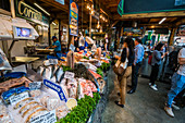 Borough Market bustling with shoppers, Southwark, London Bridge, London, England, United Kingdom, Europe