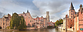 Rosary Quay, Bruges, UNESCO World Heritage Site, Flemish Region, West Flanders, Belgium
