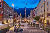 Maria Theresien Strasse, Innsbruck, Tyrol, Austria, Europe