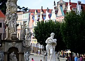 Market Square of Teltsch, South Moravia, Czech Republic