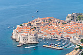 The town in summer from an elevated point of view, Dubrovnik, UNESCO World Heritage Site, Dubrovnik-Neretva county, Croatia, Europe