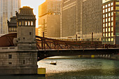 Brücke über den Chicago River, Chicago, Illinois, Vereinigte Staaten, Chicago, Illinois, USA