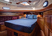 Sleeper in boat cabin