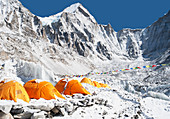 Base camp tents, Everest, Khumbu region, Nepal