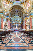 Interior of St. Stephen's Basilica, Budapest, Hungary