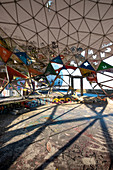 Picture from the inside of the radar dome of the former listening station on Teufelsberg, Grunewald; Berlin; Germany;