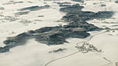 Winter mood from the air in Bavaria, Germany