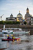 Kayak tour on the Elbe in Dresden, Germany
