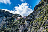 Blick auf das Hotel Luna auf Capri, Insel Capri, Golf von Neapel, Italien