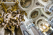 Stadtpfarrkirche St. Mang, Füssen, Ostallgäu, Allgäu, Bayern, Deutschland