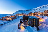 France, Savoie, Vanoise Massif, Vallee des Belleville, Les Trois Vallees (The Three Valleys) ski area, Val Thorens