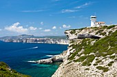 France, Corse du Sud, Bonifacio, semaphore of Pertusato