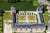 France, Deux Sevres, La Mothe Saint Heray, l'Orangerie (aerial view)