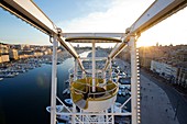 Frankreich, Bouches du Rhône, Marseille, Vieux Port, Dockhafen, vom großen Rad