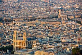 France, Paris, general view with Saint Sulpice church in the foreground