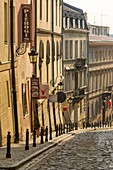 Bednarska street, morning view from west to east, old town in Warsaw,  Mazovia region, Poland, Europe\n\nWarszawa, Mazowieckie\nStare miasto, ulica Bednarska\n