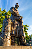 Monument of marshal Josef Pilsudski, a military leader, Marshal of Poland and one of the main figures responsible for Poland's regaining its independence. Located near Royal Garden and Belvedere palace. Warsaw Mazovia region, Poland, Europe\n\nWarszawa, Mazowieckie\nMarszalek Jozef Pilsudski, pomnik przy Belwederze\n