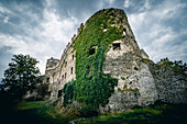 Walls of Bolkow Castle located in Bolkow, northwest of Walbrzych, Lower Silesian Voivodeship in Poland, Europe