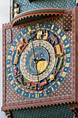 Astronomische Uhr von Hans Düringer um 1470, Basilika Mariä Himmelfahrt der Heiligen Jungfrau Maria, Danzig, Polen, Europa