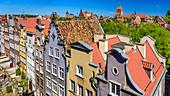 Altstadt, Mariacka-Straße, Blick vom Turm des Archäologischen Museums nach Norden, Danzig, Polen, Europa