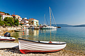 Fishing boats at the port, Valun, Cres Island, Kvarner Gulf, Croatia, Europe