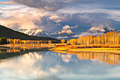 Oxbow Bend, Teton Range, Nationalpark Grand Teton, Wyoming, Vereinigte Staaten von Amerika, Nordamerika