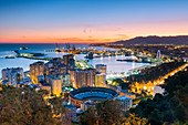 Aussichtspunkt Gibralfaro, Malaga, Costa del Sol, Andalusien, Spanien, Europa